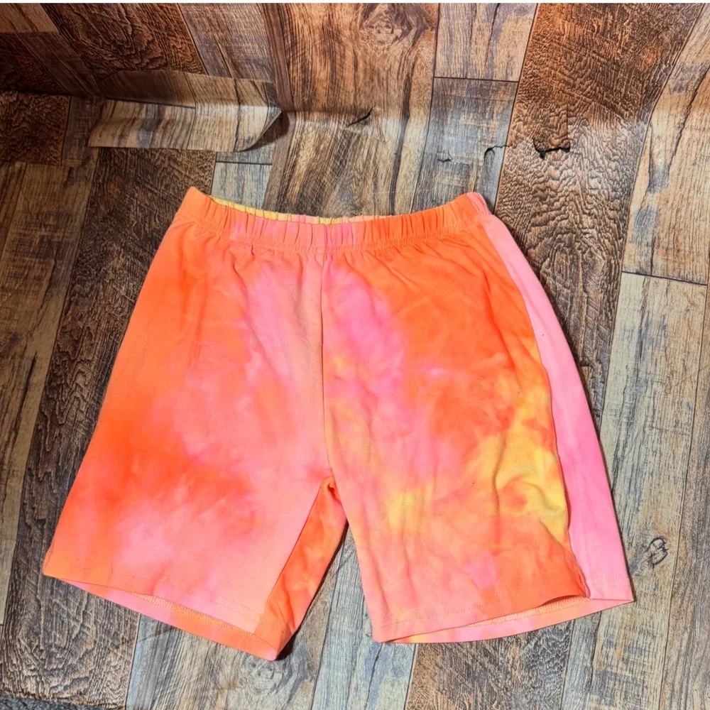 Dad + Me Tie Dye‎ Kids Outfit Set, Short Sleeve Crop Top & Shorts-6T